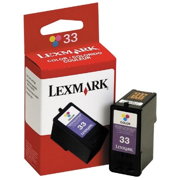 Show details for Lexmark 18C0042 (Lexmark #33) OEM Tri-Color Inkjet Cartridge Picture of Lexmark 18C0042 (Lexmark #33) OEM Tri-Color Inkjet Cartridge