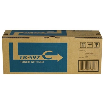 Show details for Kyocera Mita 1T02KVCUS0 (TK-592C) OEM Cyan Toner Cartridge Picture of Kyocera Mita 1T02KVCUS0 (TK-592C) OEM Cyan Toner Cartridge