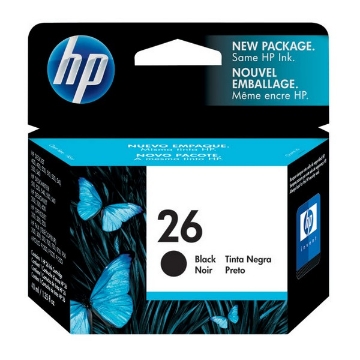 Show details for HP 51626A (HP 26) OEM Black Inkjet Cartridge Picture of HP 51626A (HP 26) OEM Black Inkjet Cartridge