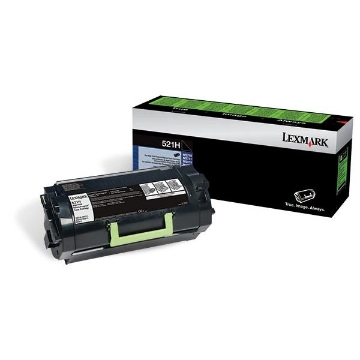 Show details for Lexmark 52D1H00 (Lexmark #521H) OEM High Yield Black Toner Cartridge Picture of Lexmark 52D1H00 (Lexmark #521H) OEM High Yield Black Toner Cartridge