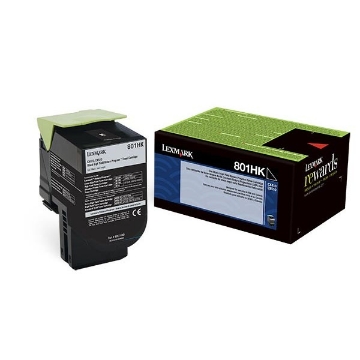 Show details for Lexmark 80C1HK0 OEM High Yield Black Toner Cartridge Picture of Lexmark 80C1HK0 OEM High Yield Black Toner Cartridge