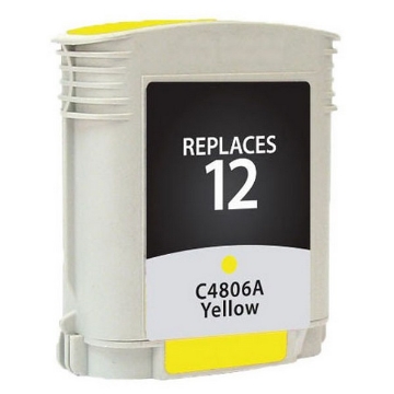 Show details for Compatible C4806A (HP 12) Compatible HP Yellow Inkjet Cartridge Picture of Compatible C4806A (HP 12) Compatible HP Yellow Inkjet Cartridge