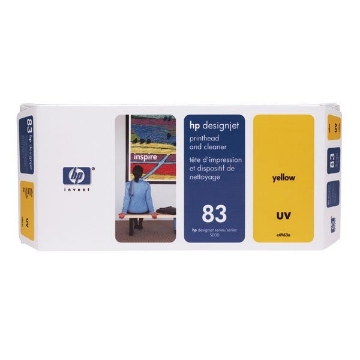 Show details for HP C4963A (HP 83) OEM UV Yellow Printhead / Cleaner Picture of HP C4963A (HP 83) OEM UV Yellow Printhead / Cleaner
