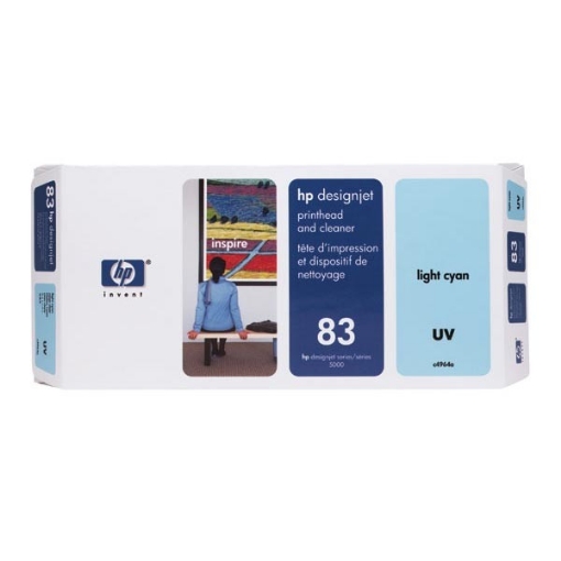Picture of HP C4964A (HP 83) OEM UV Light Cyan Printhead / Cleaner