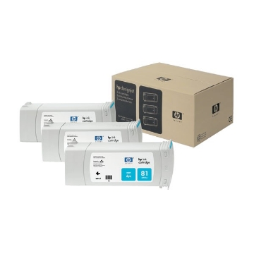 Show details for HP C5067A (HP 81) OEM Cyan Dye (3-Ink Multipack) Picture of HP C5067A (HP 81) OEM Cyan Dye (3-Ink Multipack)