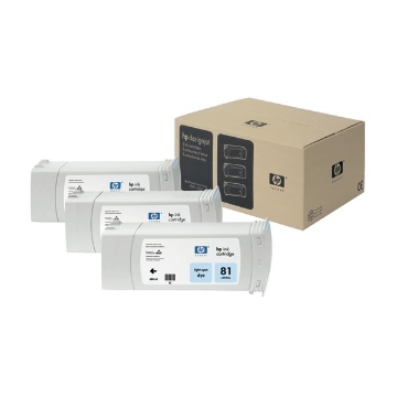 Show details for HP C5070A (HP 81) OEM Light Cyan Dye (3-Ink Multipack) Picture of HP C5070A (HP 81) OEM Light Cyan Dye (3-Ink Multipack)