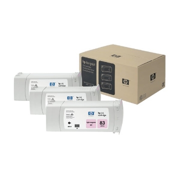 Show details for HP C5077A (HP 83) OEM UV Light Magenta Inkjet Cartridge (3-Ink Multipack) Picture of HP C5077A (HP 83) OEM UV Light Magenta Inkjet Cartridge (3-Ink Multipack)