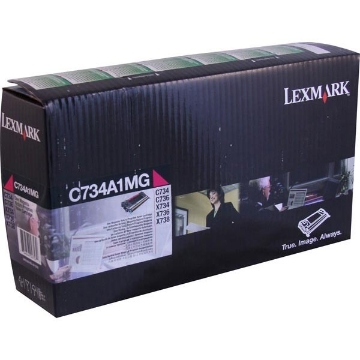 Picture of Lexmark C734A1MG (C734A2MG) Magenta Toner Cartridge (6000 Yield)