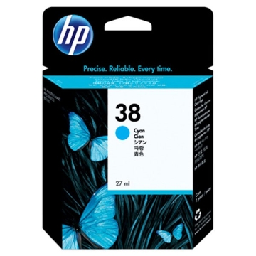 Show details for HP C9415A (HP 38) OEM Cyan Inkjet Cartridge Picture of HP C9415A (HP 38) OEM Cyan Inkjet Cartridge