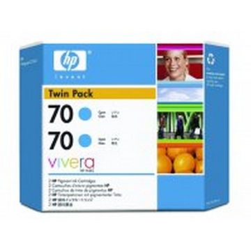 Show details for HP CB343A (HP 70) OEM Cyan Ink Cartridge (twin pk) Picture of HP CB343A (HP 70) OEM Cyan Ink Cartridge (twin pk)
