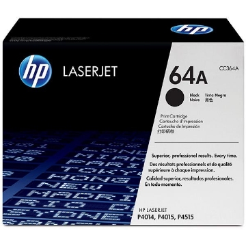 Show details for HP CC364A (HP 64A) OEM Black Toner Cartridge Picture of HP CC364A (HP 64A) OEM Black Toner Cartridge