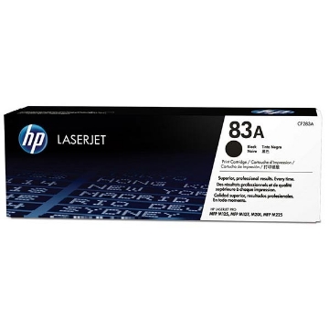Show details for HP CF283A (HP 83A) OEM Black Toner Cartridge Picture of HP CF283A (HP 83A) OEM Black Toner Cartridge