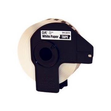 Picture of Brother DK-2214 OEM White 0.47" x 100' / 12mm x 30.4m Con+U12062tinuous Length Paper Tape