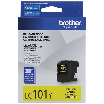 Picture of Brother LC-101Y OEM High Yield Yellow Inkjet Cartridge