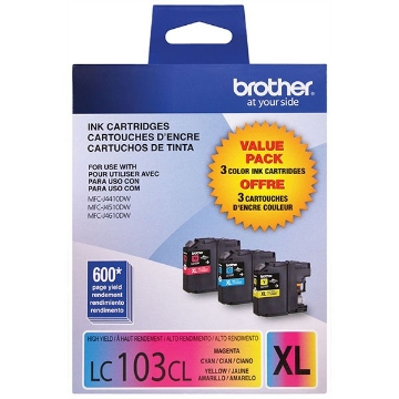 Picture of Brother LC-1033PKS OEM High Yield Ink Cartridges (Combo Pack)