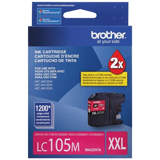 Picture of Brother LC-105M Extra High Yield Magenta Ink Cartridge (1200 Yield)