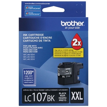 Show details for Brother LC-107BK Extra High Yield Black Ink Cartridge (1200 Yield) Picture of Brother LC-107BK Extra High Yield Black Ink Cartridge (1200 Yield)