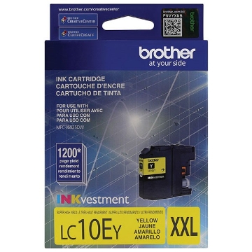 Picture of Brother LC-10EY OEM Super High Yield Yellow Inkjet Cartridge