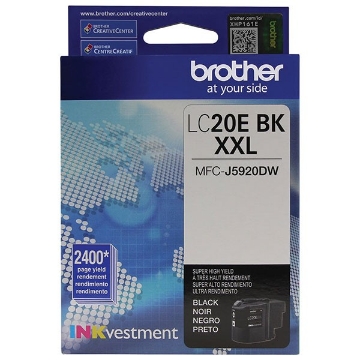 Show details for Brother LC-20EBk OEM High Yield Black Inkjet Cartridge Picture of Brother LC-20EBk OEM High Yield Black Inkjet Cartridge