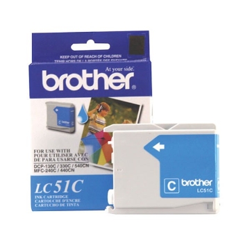 Show details for Brother LC-51C OEM Cyan Inkjet Cartridge Picture of Brother LC-51C OEM Cyan Inkjet Cartridge