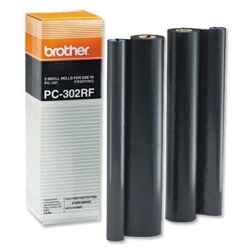 Picture of Brother PC-302RF OEM Black Thermal Fax Ribbons