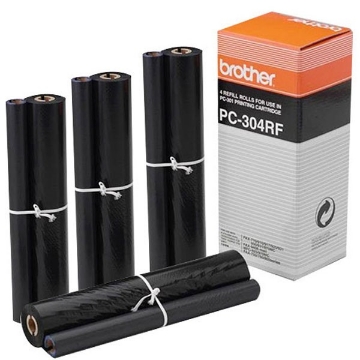 Picture of Brother PC-304RF OEM Black Thermal Transfer Refill Rolls (4 pk)
