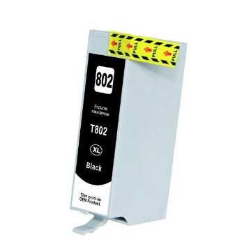 Picture of Remanufactured T802xl120 (Epson 802XL) Ultra High Yield Black Inkjet Cartridge (2600 Yield)