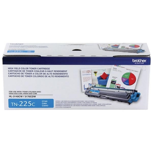 Picture of Brother TN-225C OEM High Yield Cyan Toner Cartridge