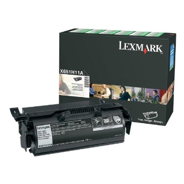 Show details for Lexmark X651H11A OEM High Yield Black Toner Cartridge Picture of Lexmark X651H11A OEM High Yield Black Toner Cartridge